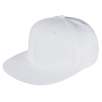 Бейсболка Unit Snapback с прямым козырьком, белая