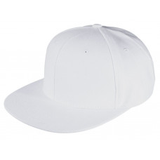 Бейсболка Unit Snapback с прямым козырьком, белая